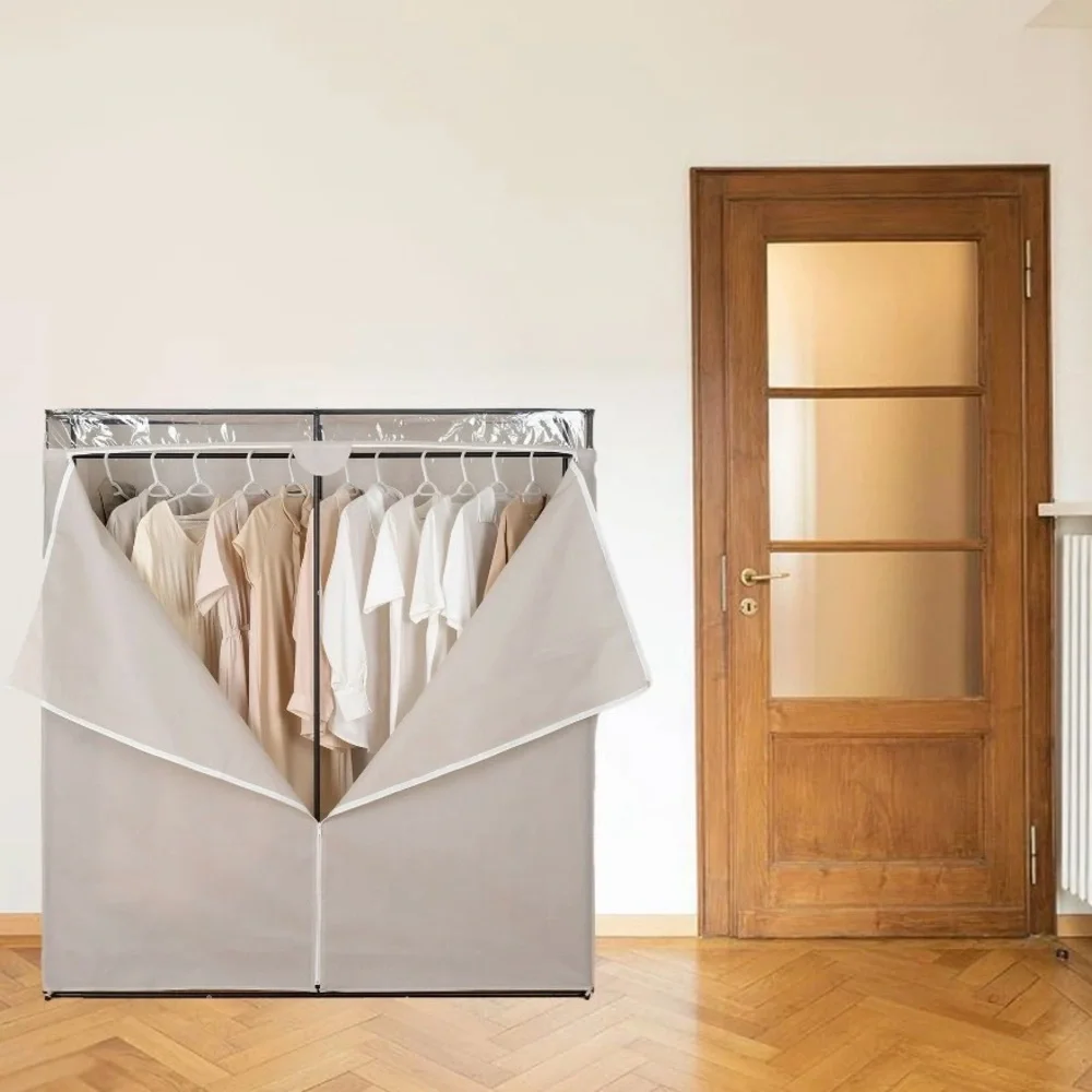 Mainstays Single Steel Tier Zippered Extra Wide Clothes Closet